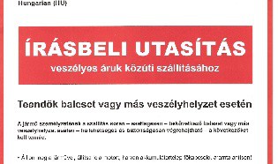 Írásbeli utasítás ADR
